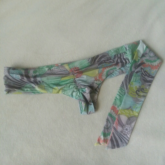 Greenlee Floral Tie Bikini Top 3 L Bottom 1 S - Picture 3 of 3